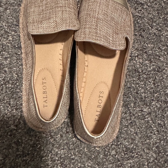 Talbots Gold and Tan Espadrille Loafers - Picture 2 of 4